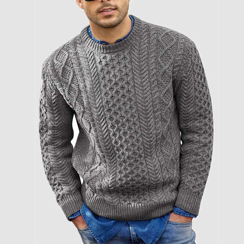 Moderne Strickpullover für Herren mit elastischem Bund und stilvollem Design