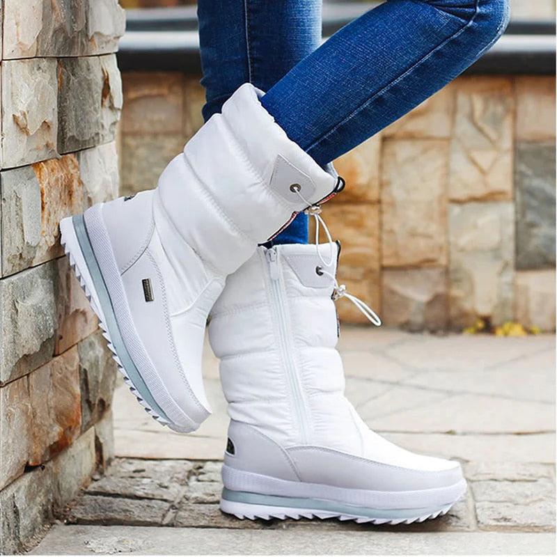 Warme Damen Winterstiefel mit wasserdichtem Design und rutschfester Sohle