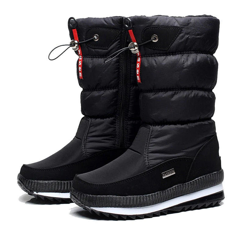 Warme Damen Winterstiefel mit wasserdichtem Design und rutschfester Sohle