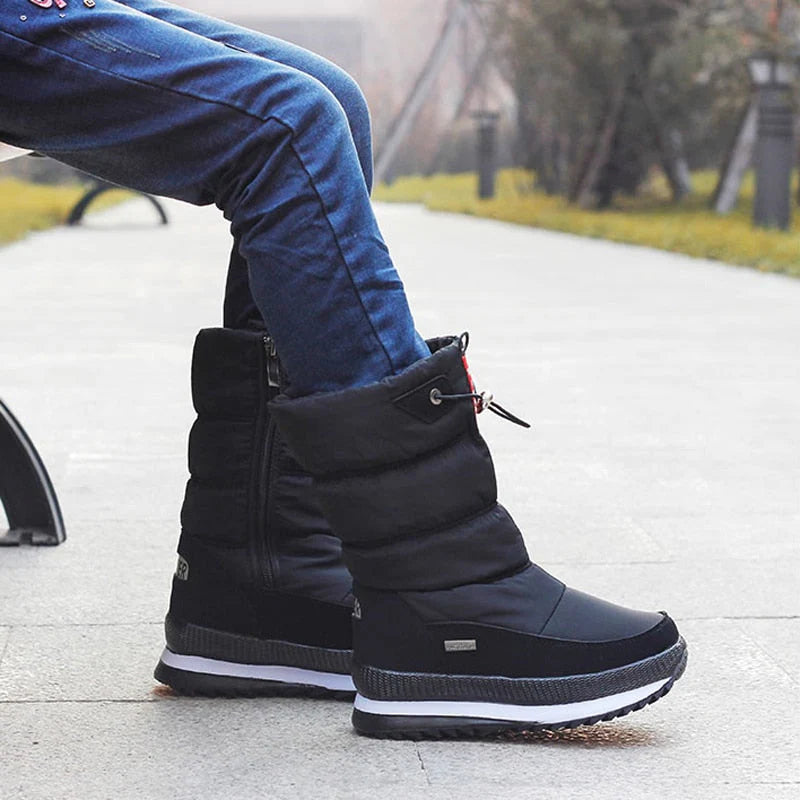 Warme Damen Winterstiefel mit wasserdichtem Design und rutschfester Sohle