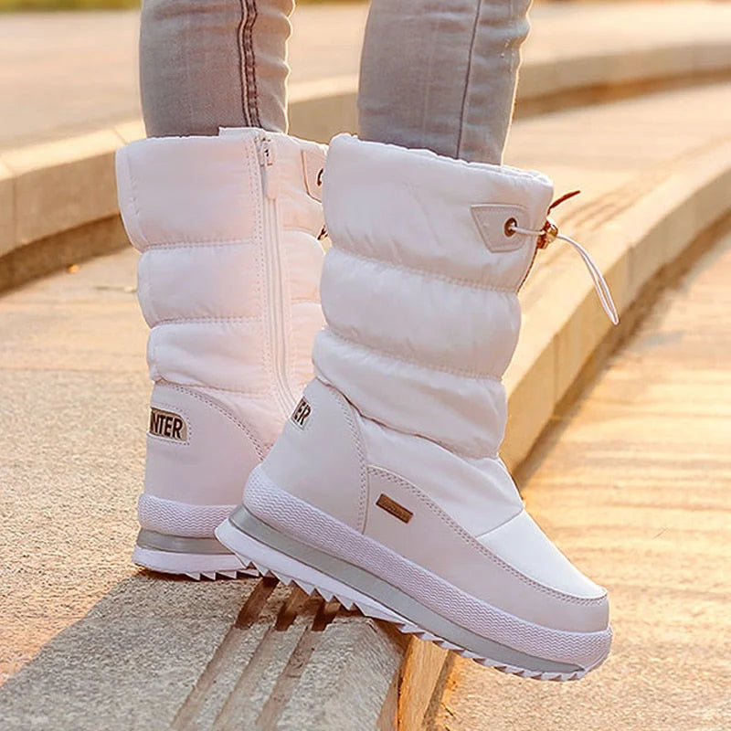 Warme Damen Winterstiefel mit wasserdichtem Design und rutschfester Sohle