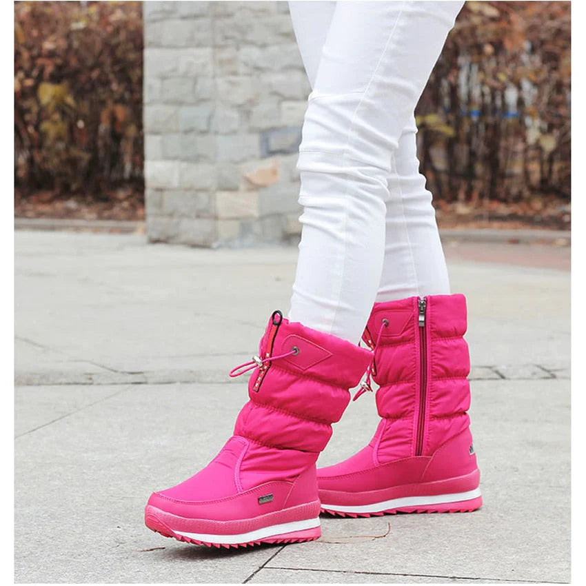 Warme Damen Winterstiefel mit wasserdichtem Design und rutschfester Sohle