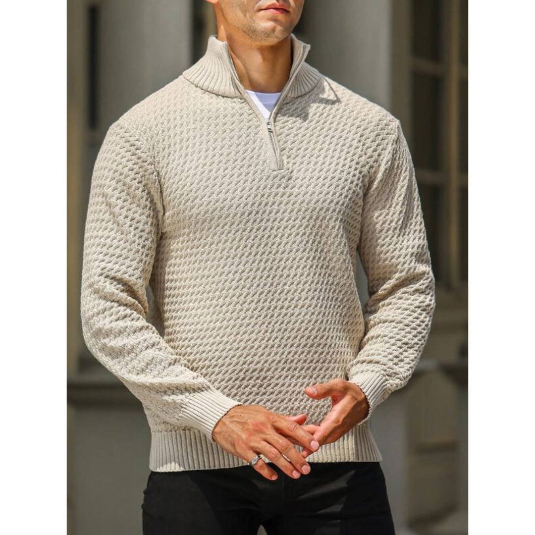 Eleganter Reißverschluss-Pullover für moderne Männer