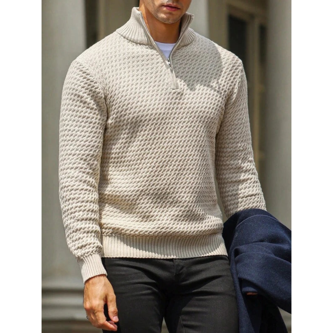 Eleganter Reißverschluss-Pullover für moderne Männer