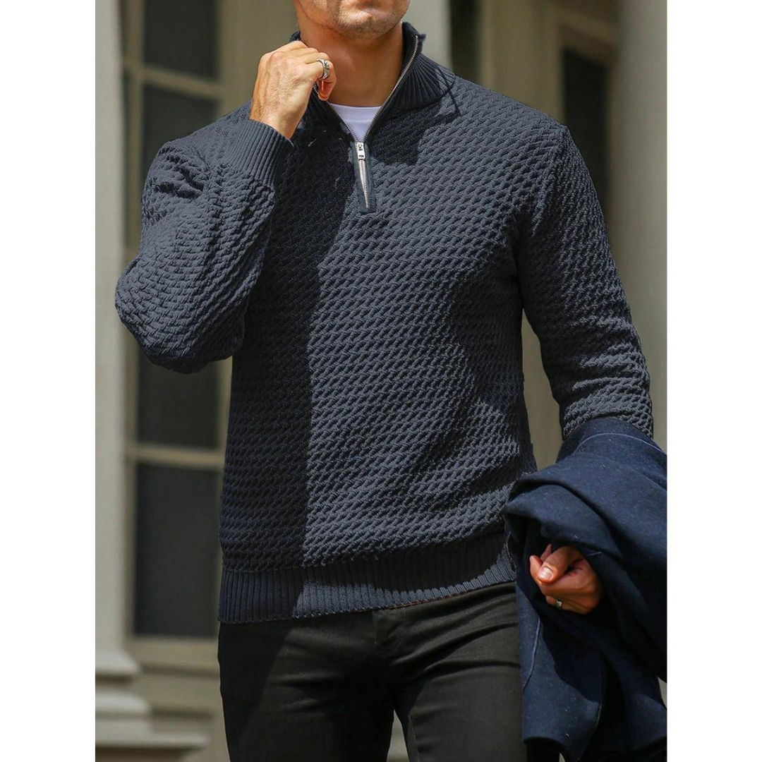 Eleganter Reißverschluss-Pullover für moderne Männer