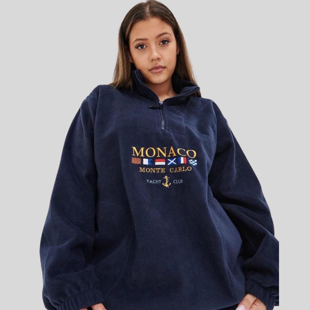 Monaco Unisex Pullover mit Reißverschluss - Sportliche Eleganz für jeden Anlass