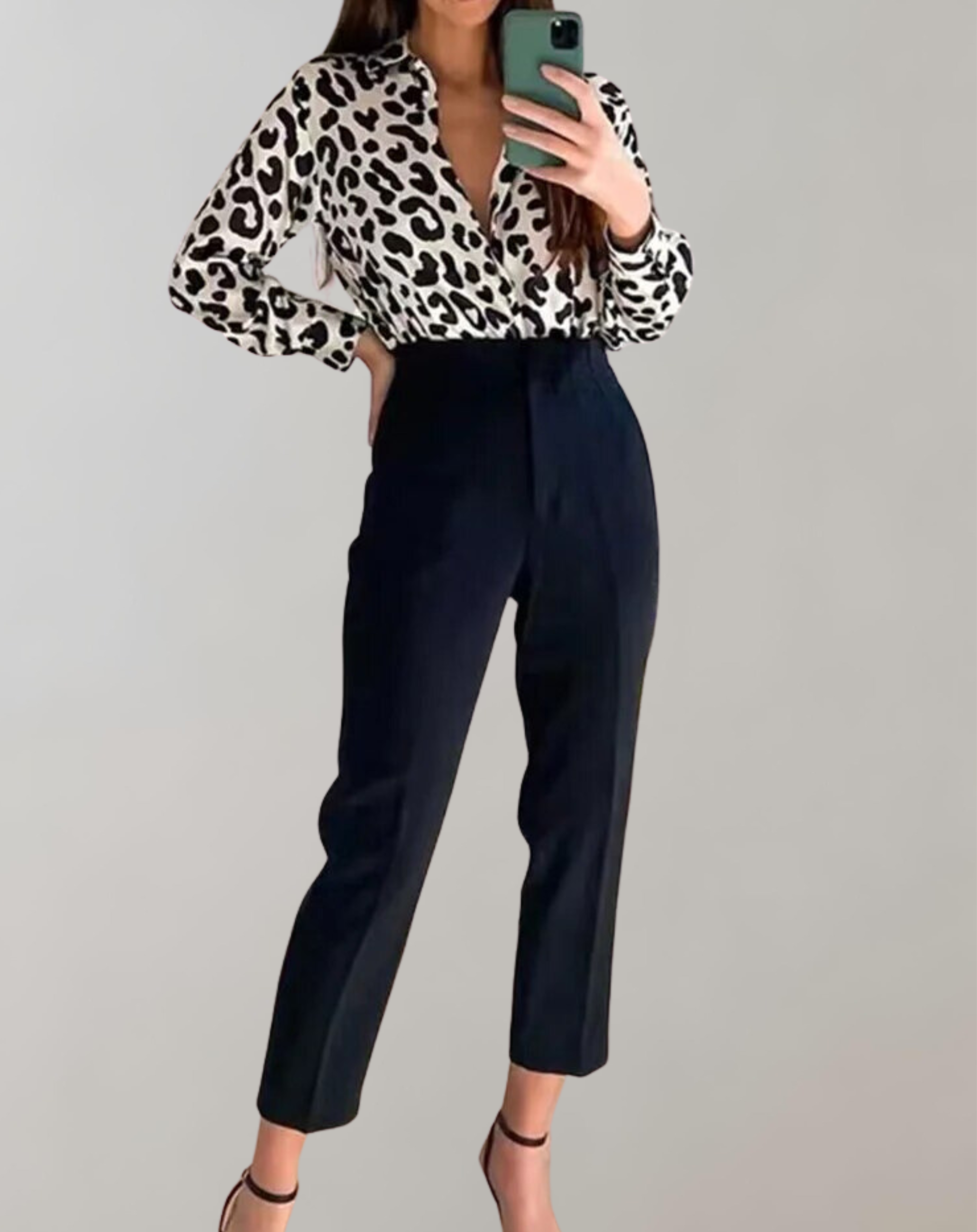 Alexa - Solide  Vintage Hohe Fliege Hosen