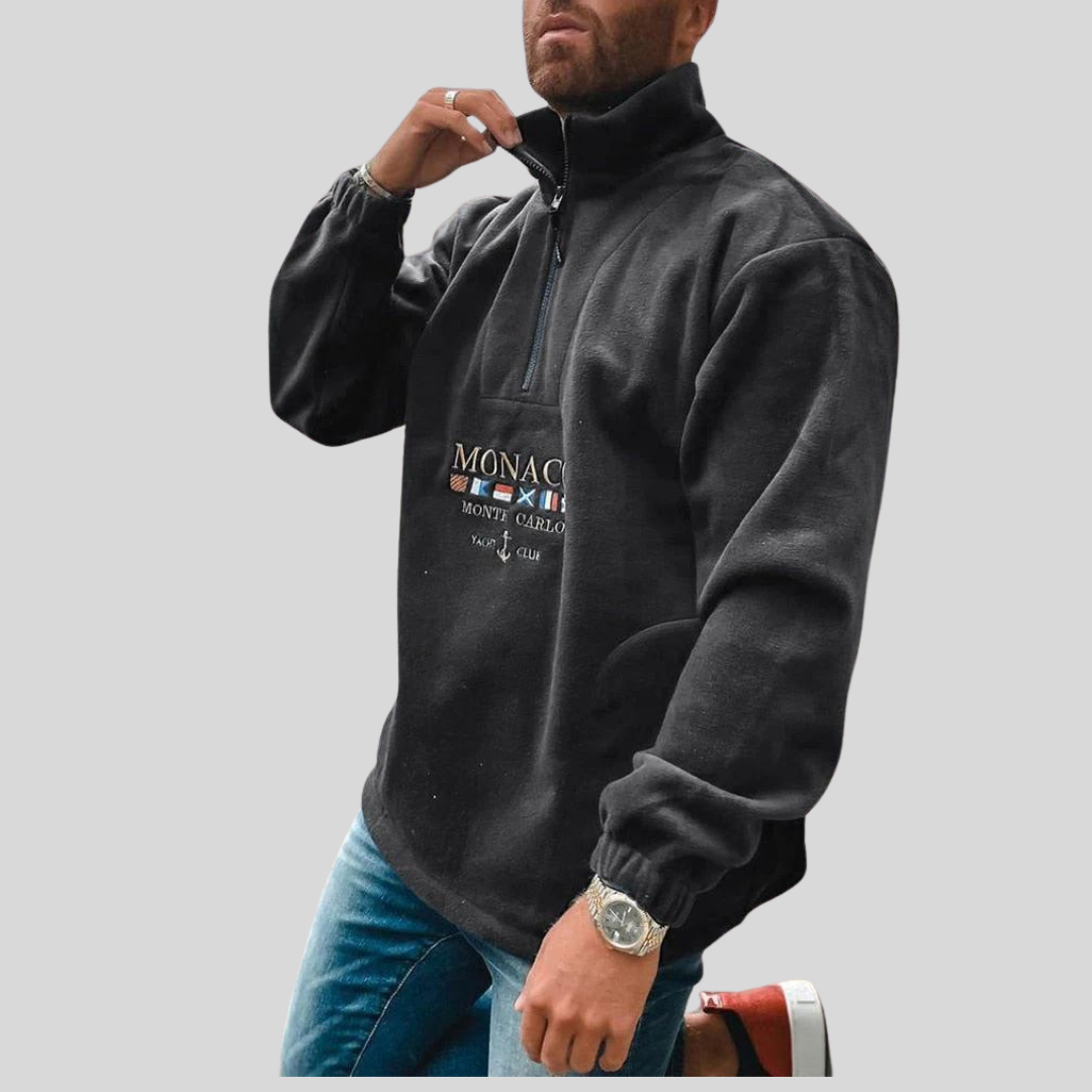 Monaco Unisex Pullover mit Reißverschluss - Sportliche Eleganz für jeden Anlass