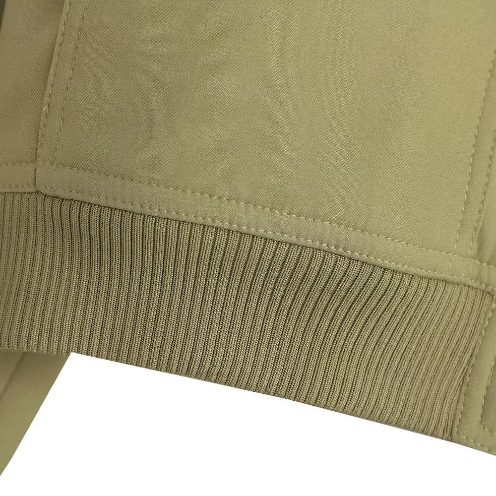 Stylische Bomberjacke mit geripptem Saum und praktischem Druckknopfverschluss