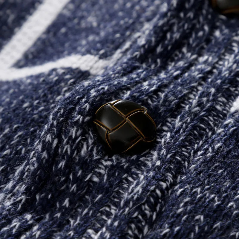 Elegante Karierte Strickjacke für Herren im Slim Fit