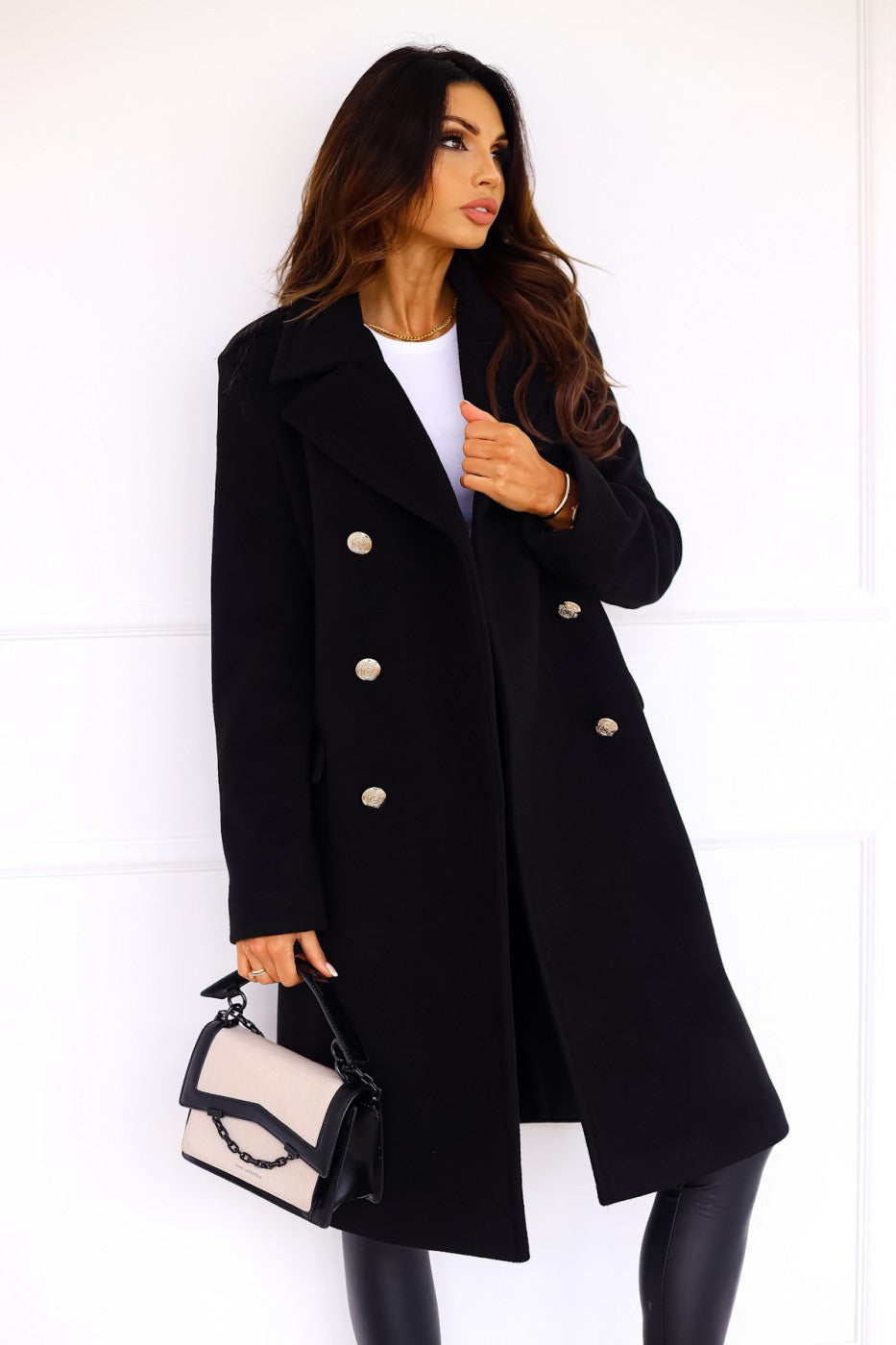 Ylona | Elegante Wolljacke mit doppelter Knopfleiste für stilvolle Winterlooks