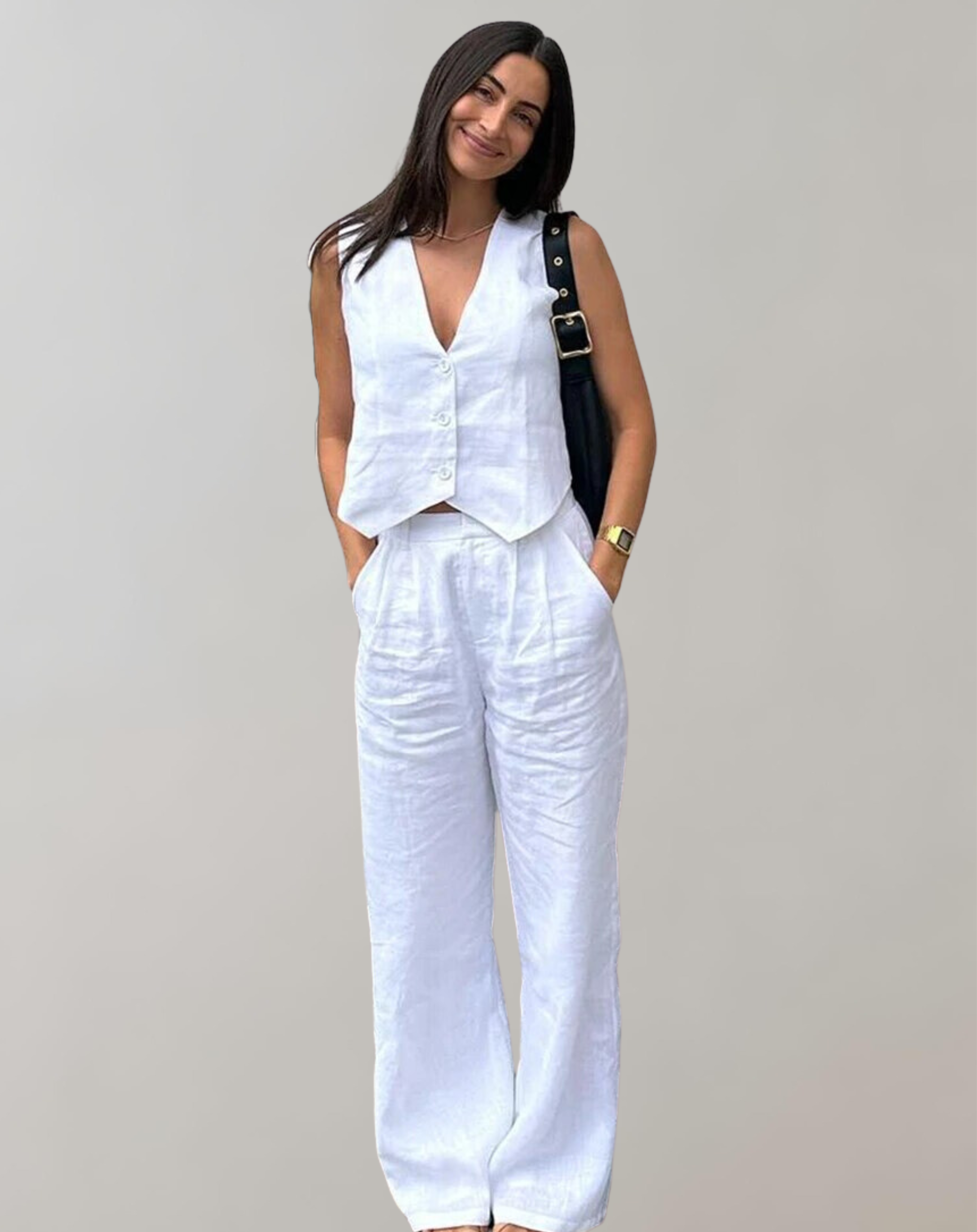 Teressa -  Tank-Top und High-Waist-Hosen