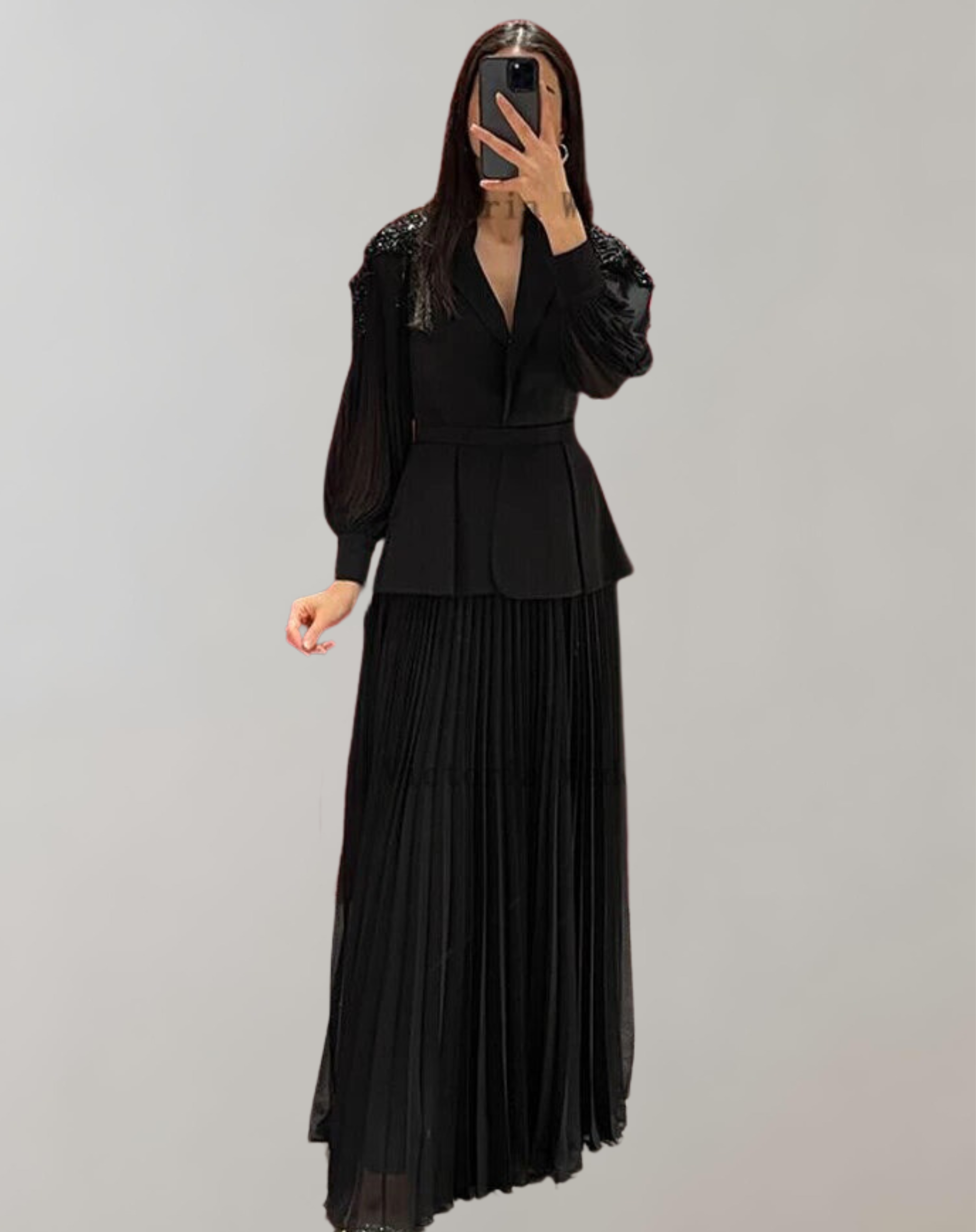 Ivanna - Elegantes elfenbeinfarbenes Kleid