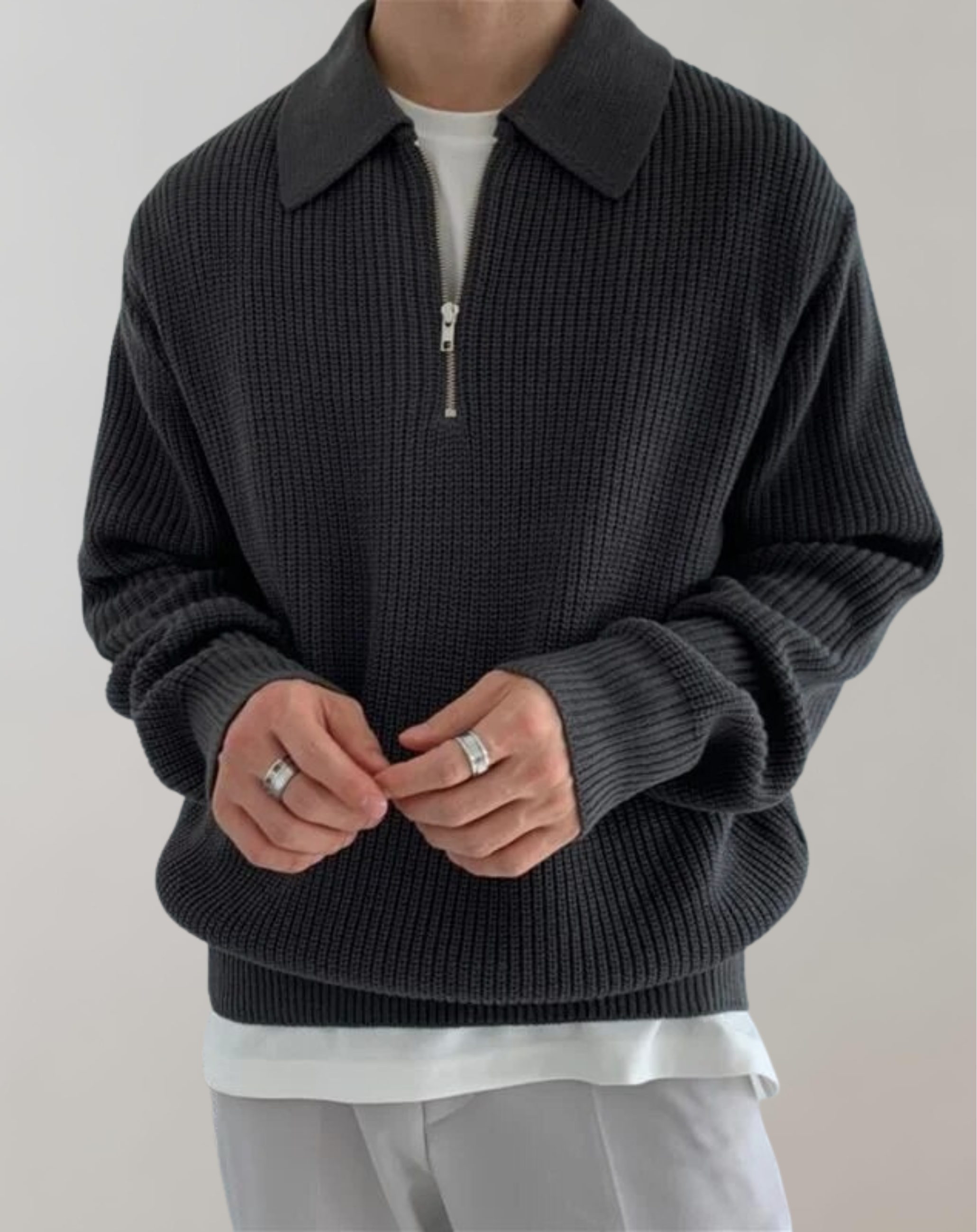 Brian - Männer Revers Pullover
