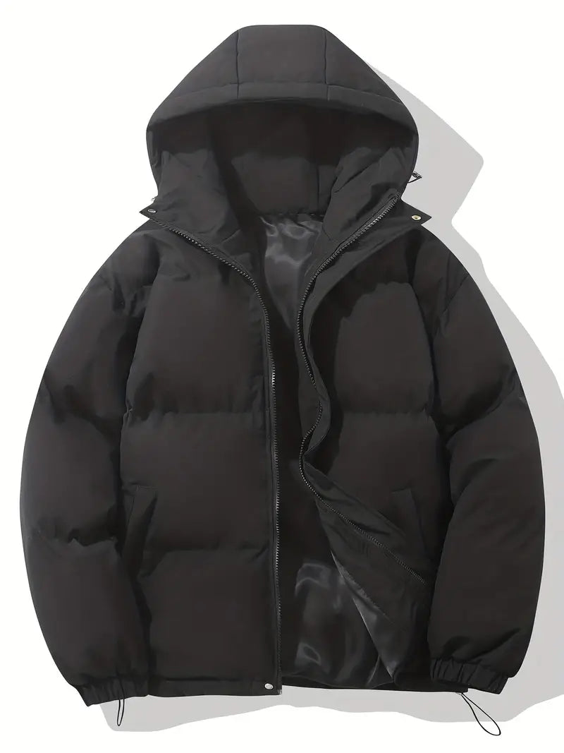 Solene | Eleganter, gefütterter Winter-Pufferjack mit Kapuze für stilvolle Herren