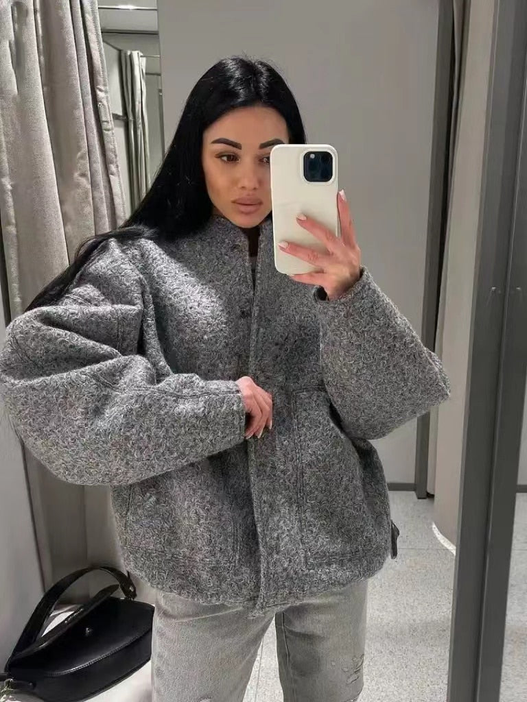 WOLFF Oversized Bomberjacke für Herbst und Winter