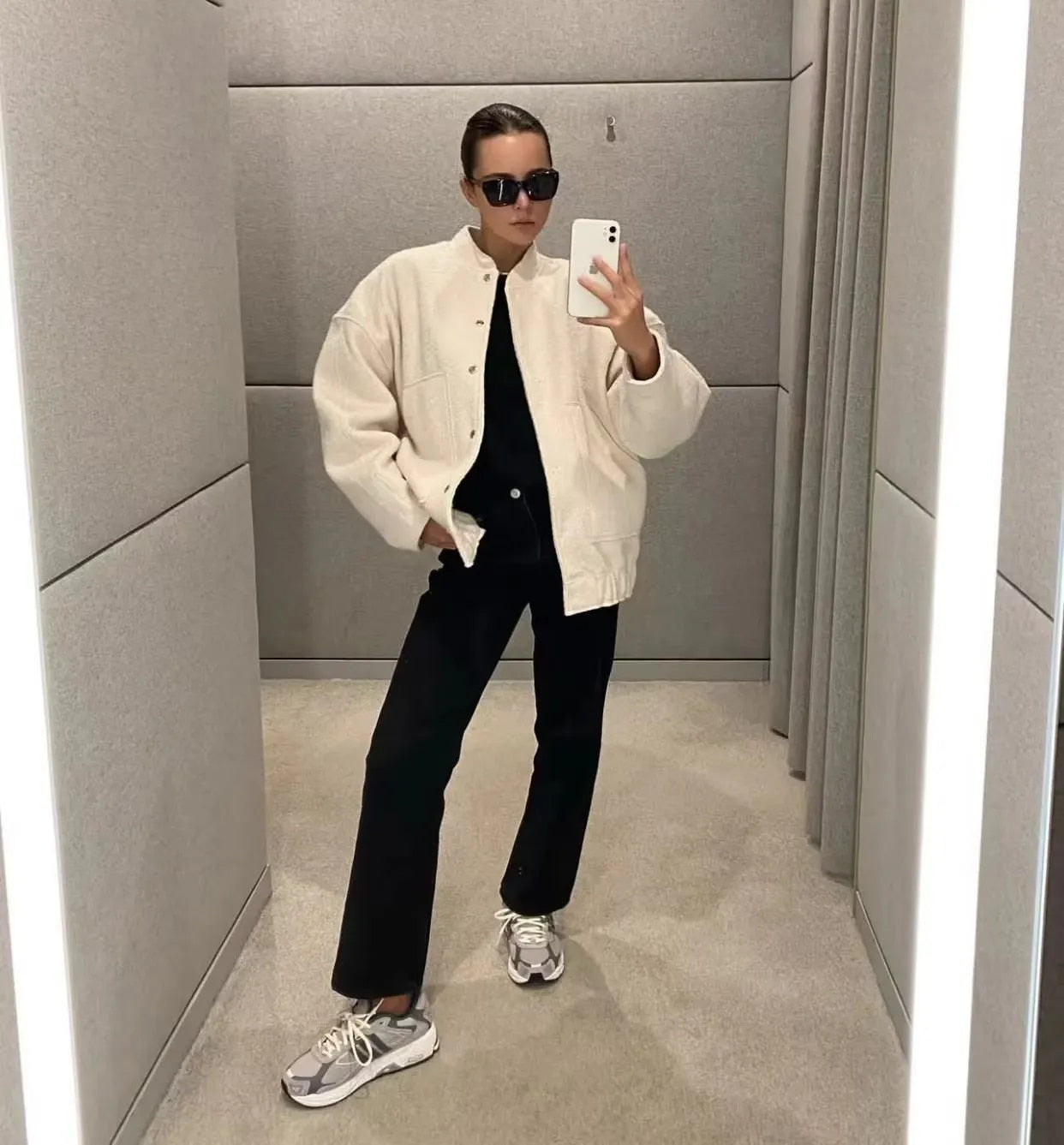 WOLFF Oversized Bomberjacke für Herbst und Winter