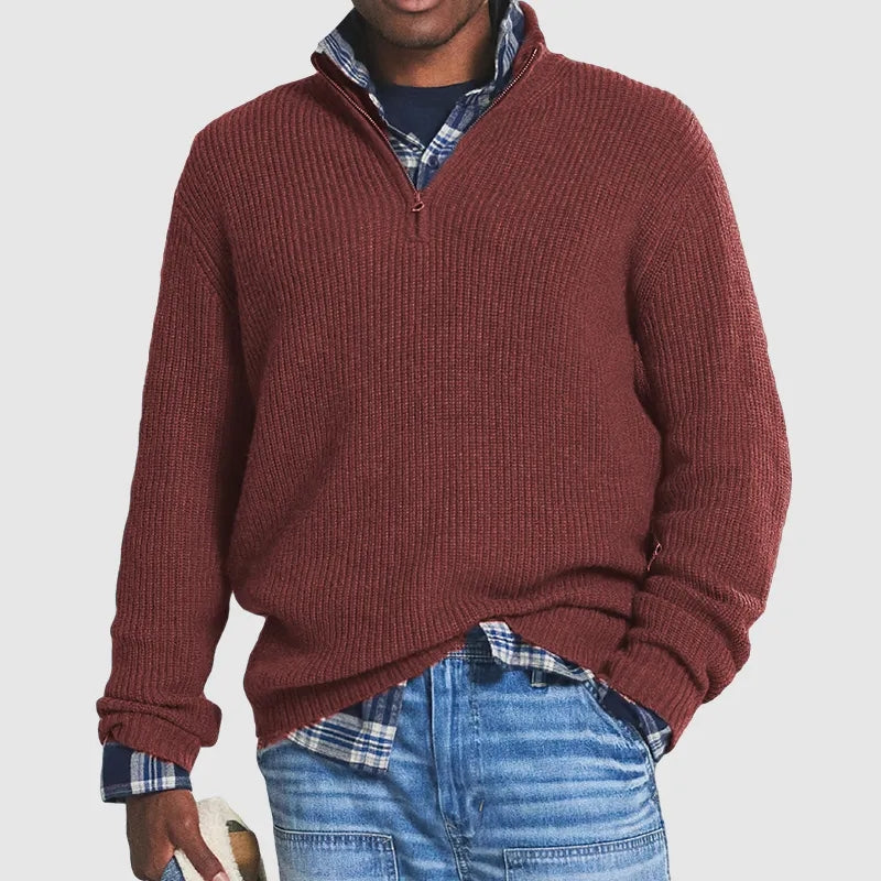 Kashmir Herren Zip-Up Pullover für den modernen Stil