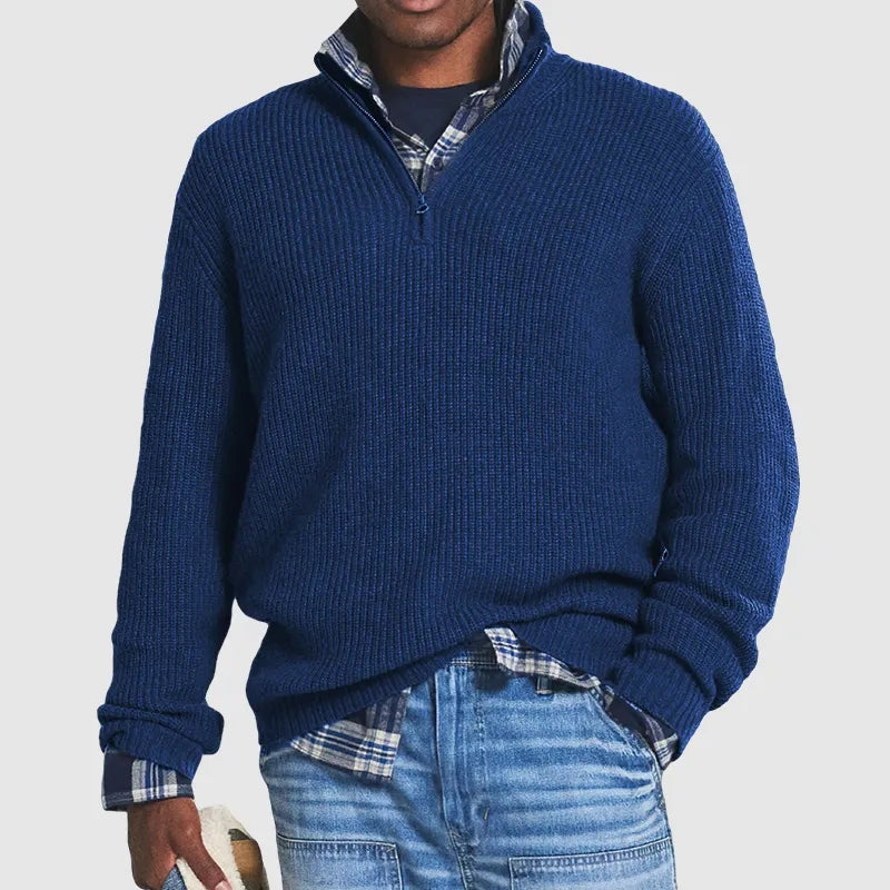 Kashmir Herren Zip-Up Pullover für den modernen Stil