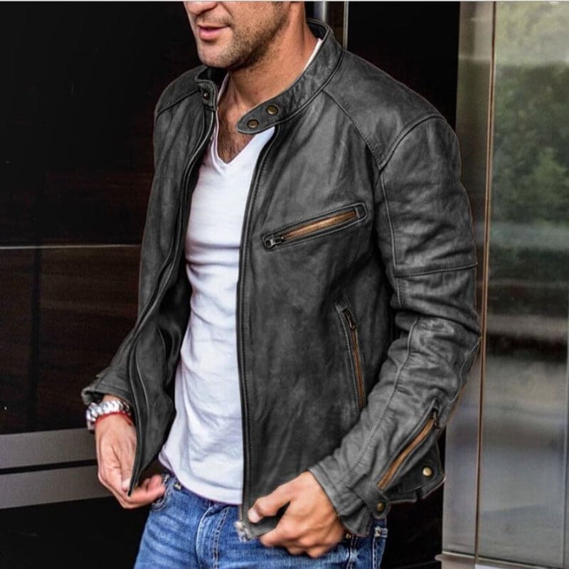 Elegantes und wetterfestes Lederjacke für jeden Anlass