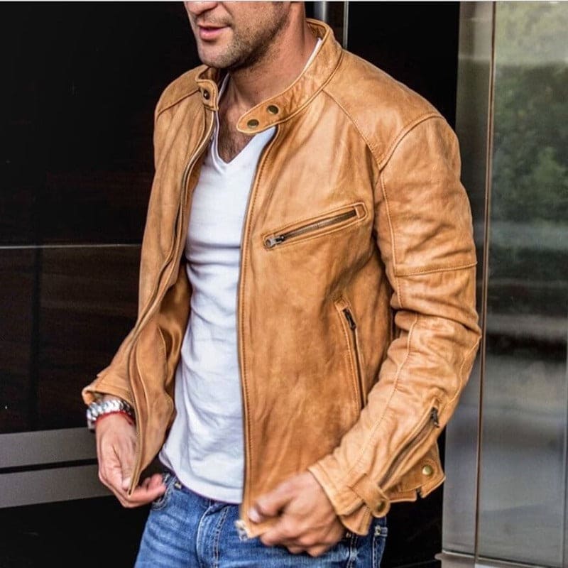 Elegantes und wetterfestes Lederjacke für jeden Anlass