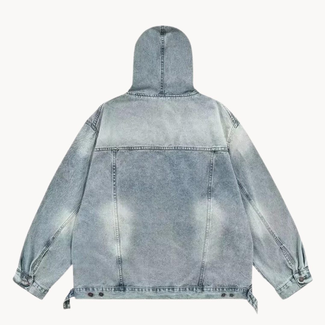 Mikhail | Urban Denim Kapuzenpullover im Vintage-Stil - Stilvolle Alltagsmode