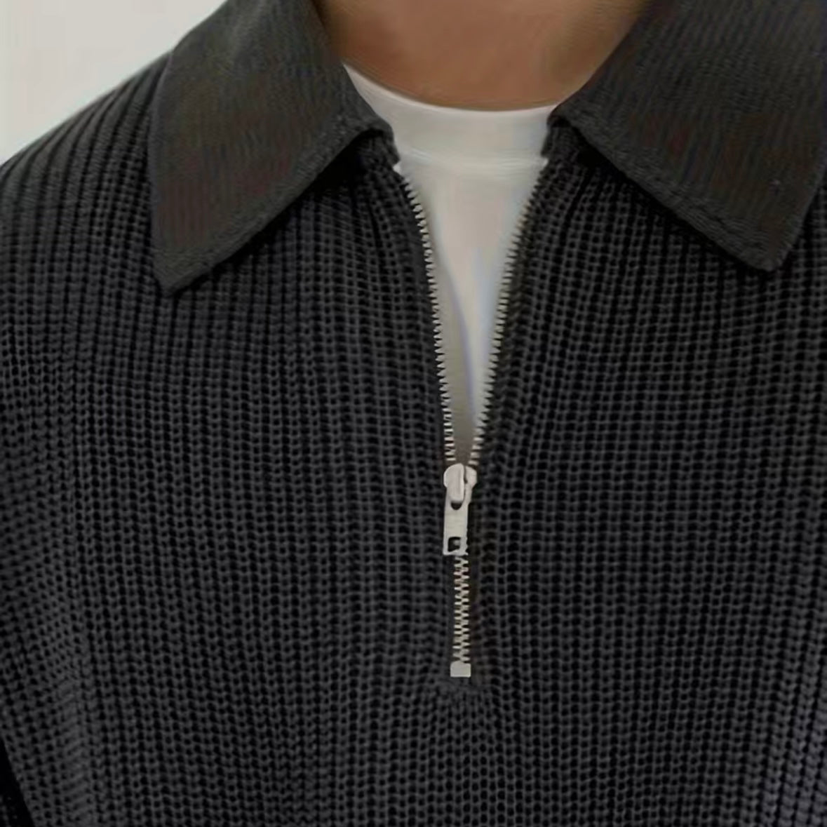 Luxe Halb-Zip Polo für stilvolle Männer - Eleganter Komfort mit zeitlosem Design