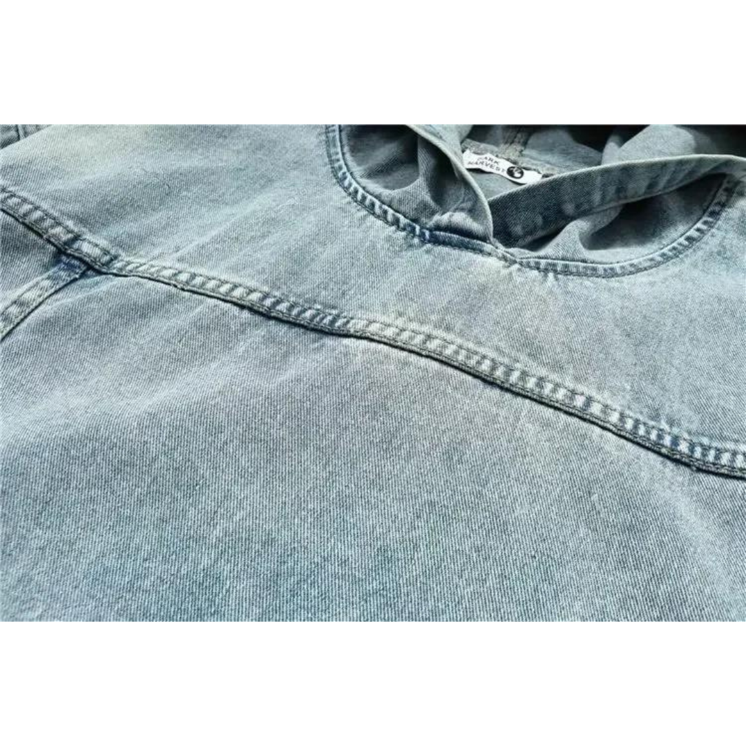 Mikhail | Urban Denim Kapuzenpullover im Vintage-Stil - Stilvolle Alltagsmode