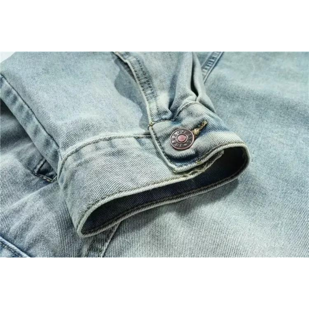 Mikhail | Urban Denim Kapuzenpullover im Vintage-Stil - Stilvolle Alltagsmode