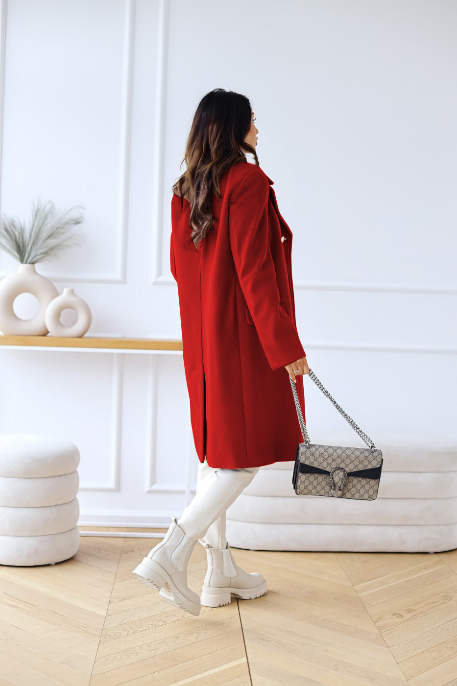 Ylona | Elegante Wolljacke mit doppelter Knopfleiste für stilvolle Winterlooks