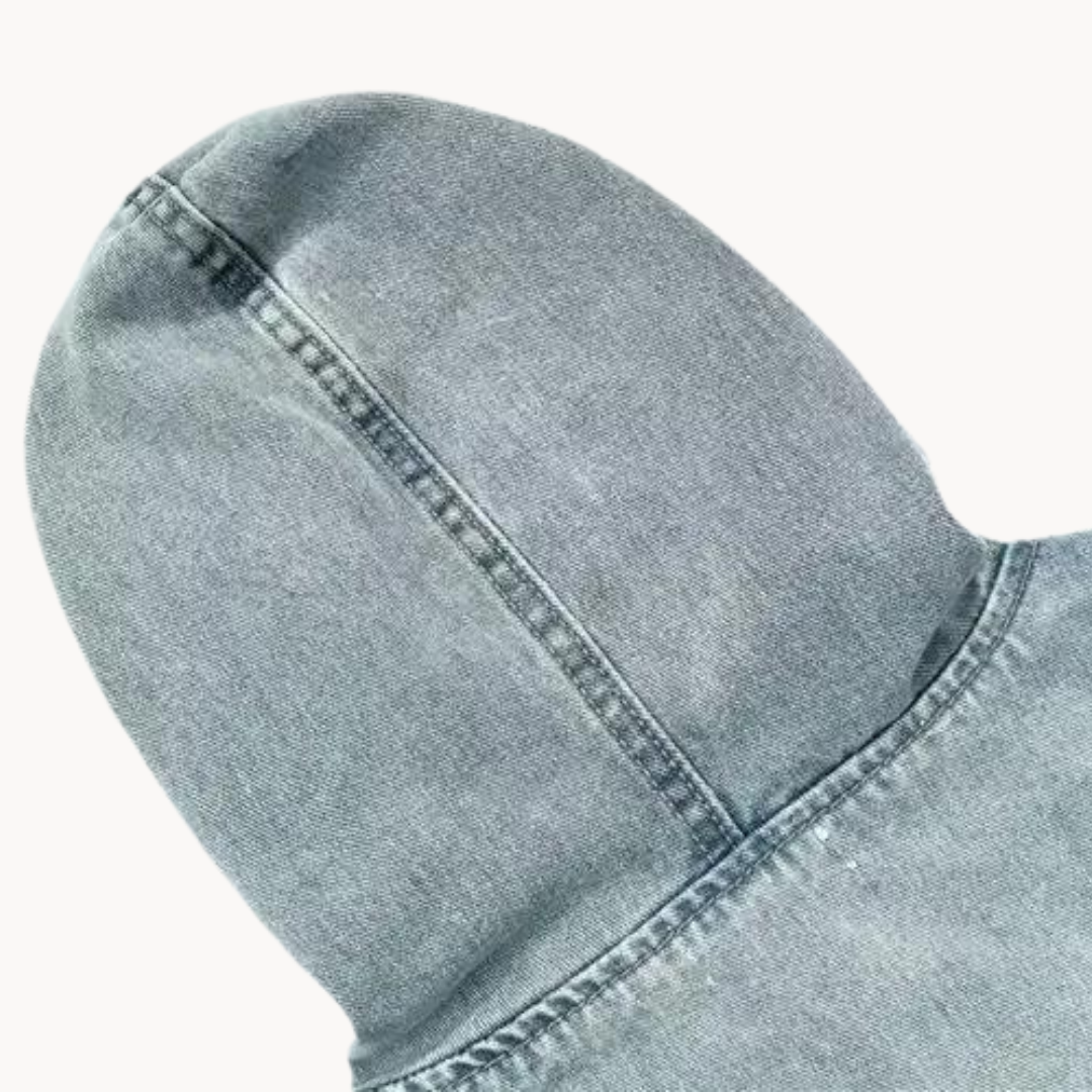 Mikhail | Urban Denim Kapuzenpullover im Vintage-Stil - Stilvolle Alltagsmode