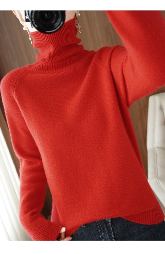 Eleganter Damen Rollkragenpullover aus weichem Strick für kühle Tage