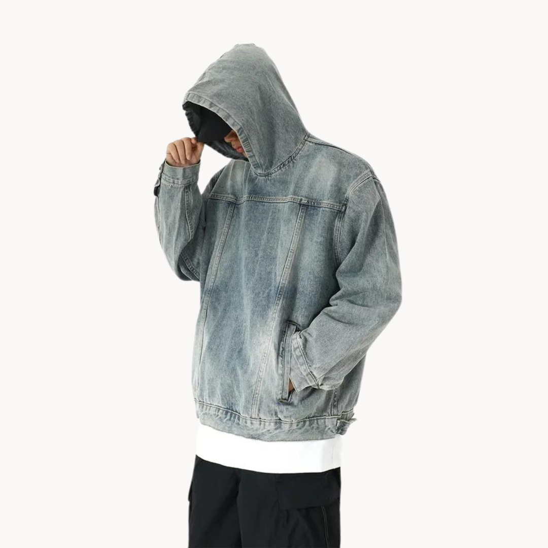 Mikhail | Urban Denim Kapuzenpullover im Vintage-Stil - Stilvolle Alltagsmode