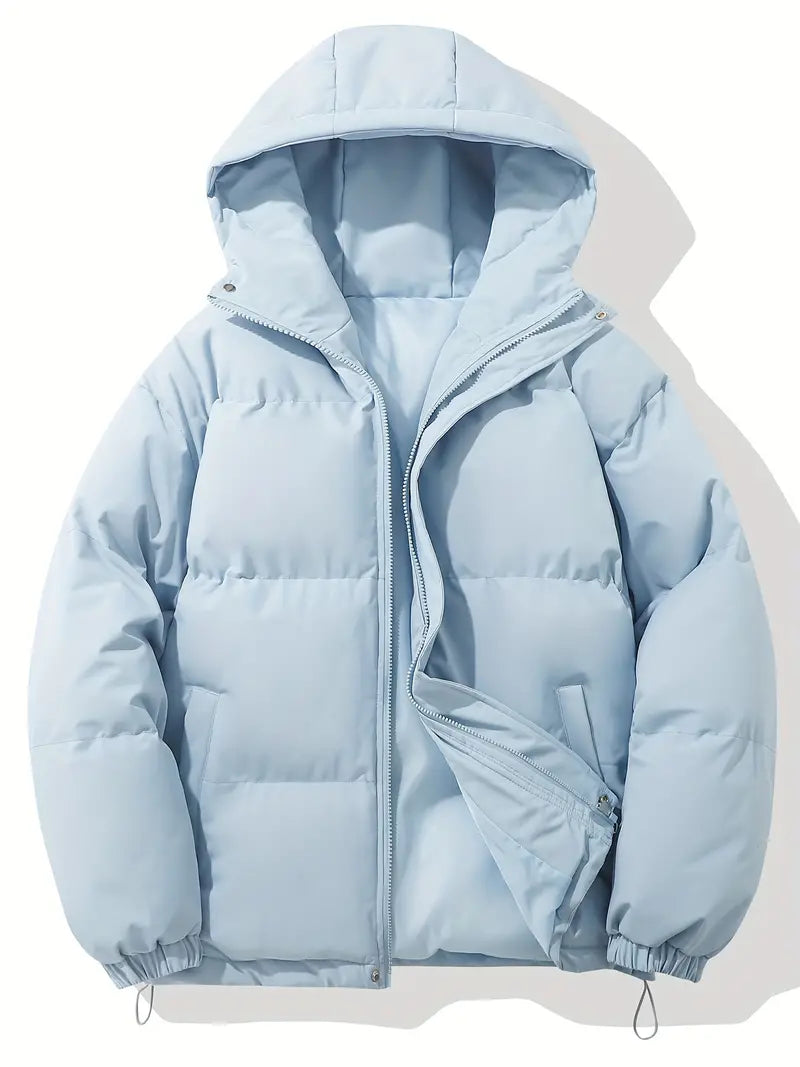 Solene | Eleganter, gefütterter Winter-Pufferjack mit Kapuze für stilvolle Herren