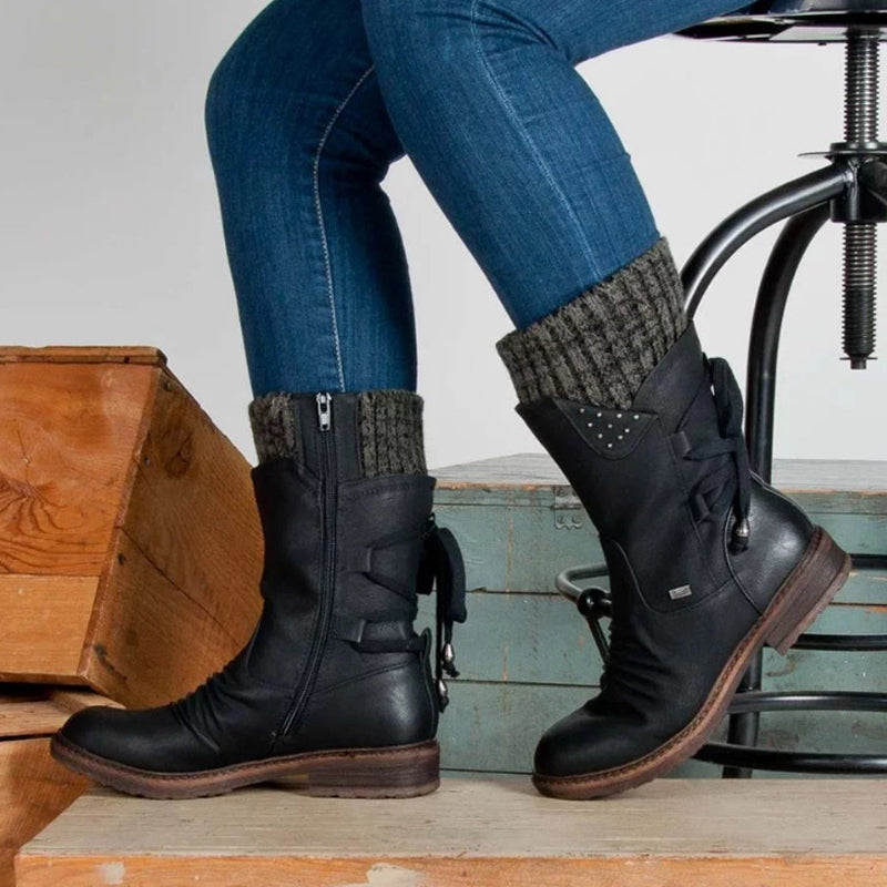 Krizzia - Women Winter Mid-Calf Stiefel Winterschuhe