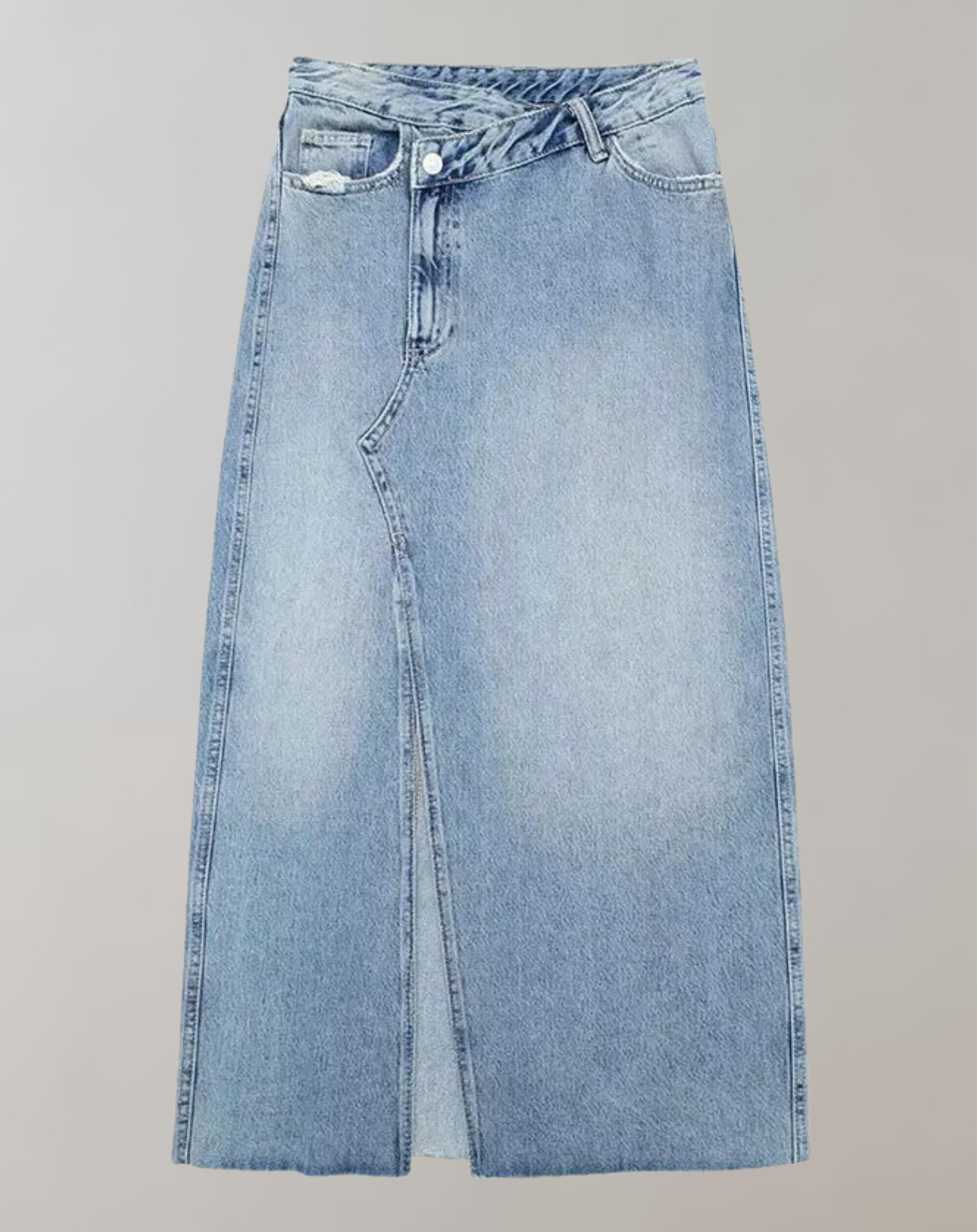 Melissa - Blauer Denim Rock Taschen