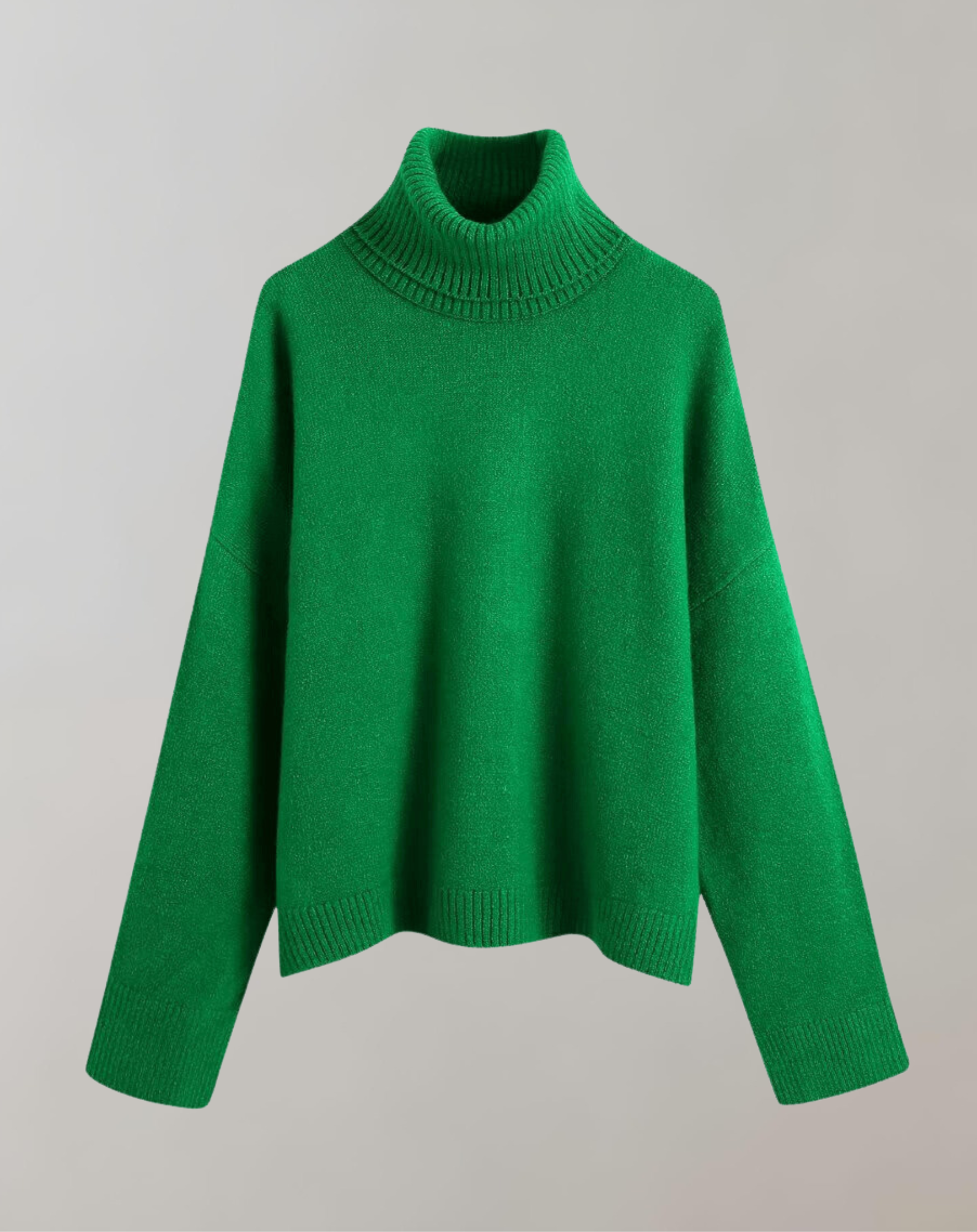 Luisa - Pullover mit Rippenbündchen und hohem Ausschnitt