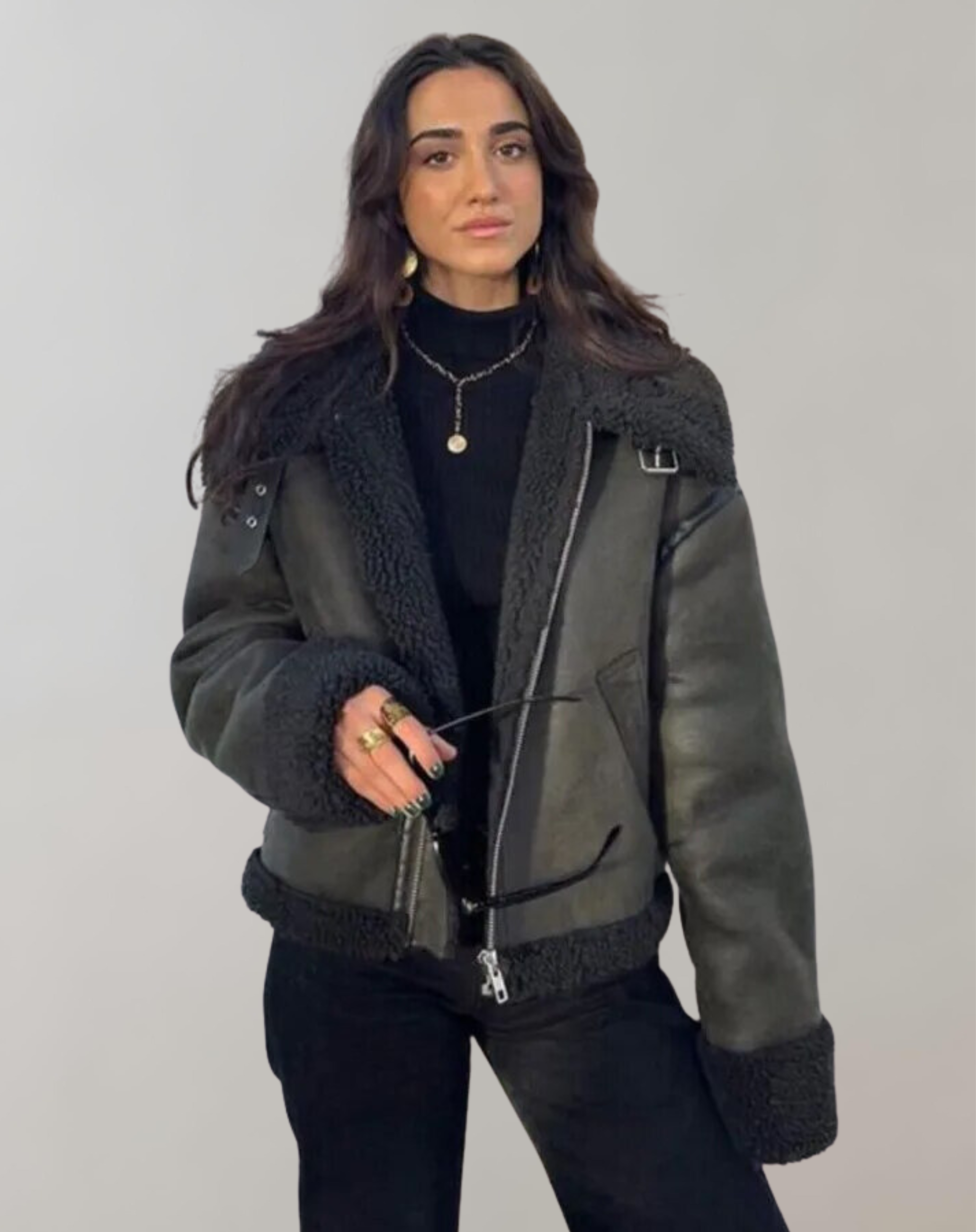 Lena - Reverskragen  integrierte dicke Jacke