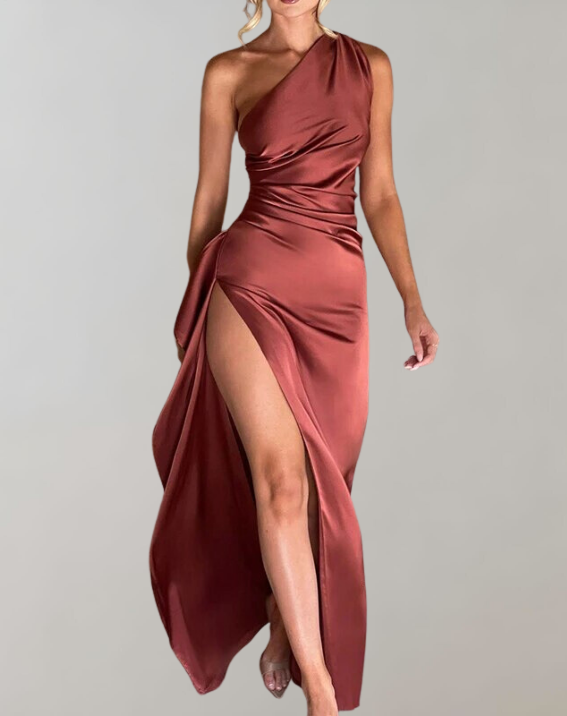 Luisa - Elegant Solide Maxikleid