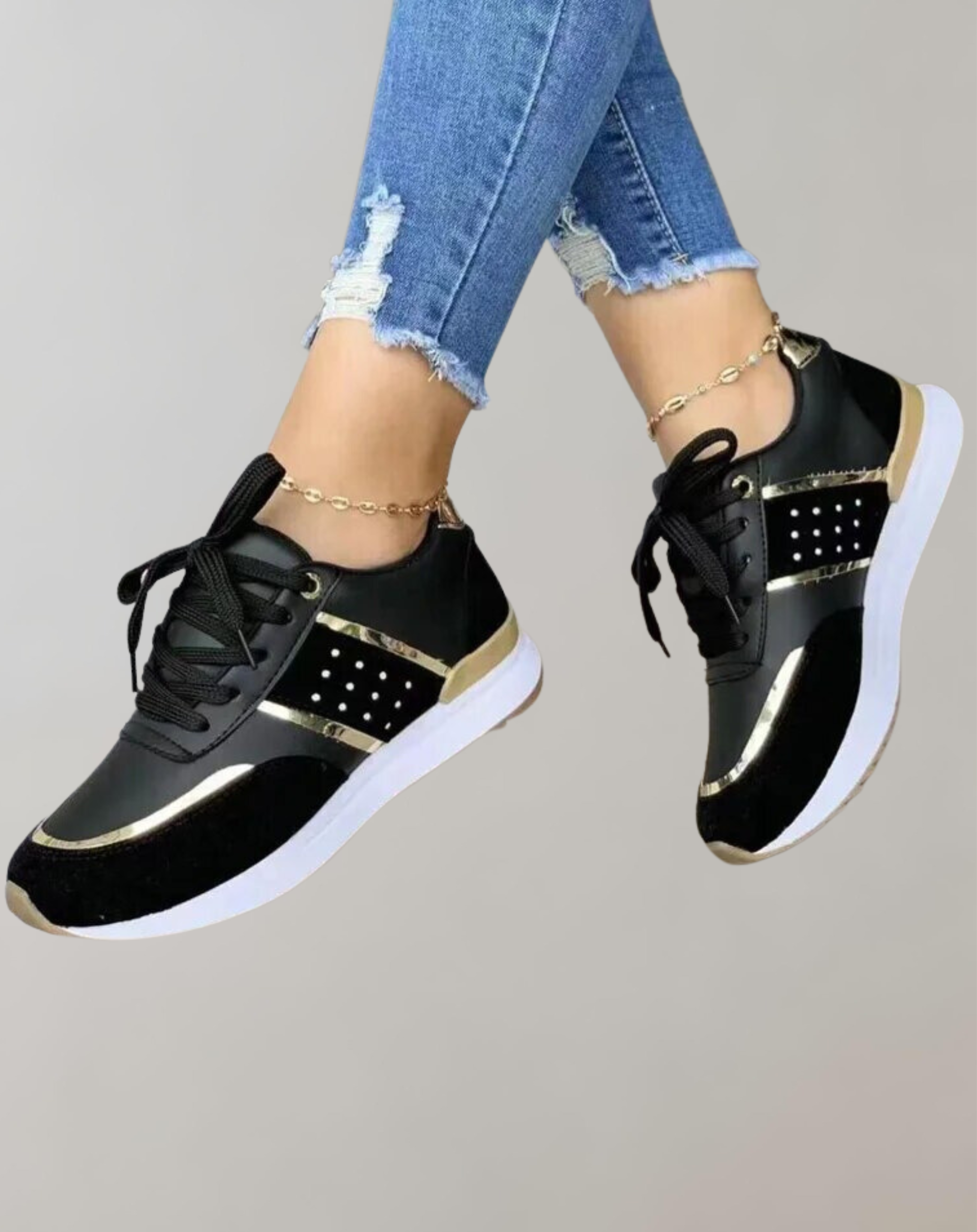 Jente - Turnschuhe Schuhe Leder Patchwork