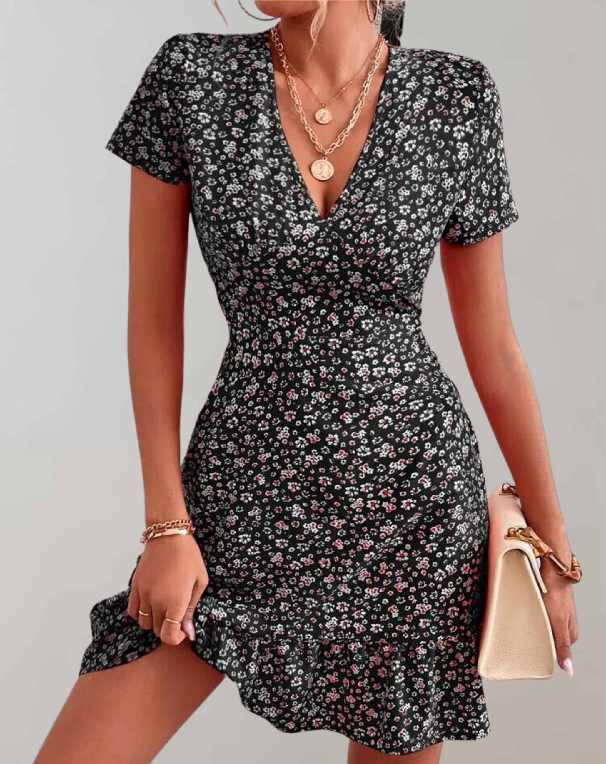 Sari - Sommer kurz Boho Kleid Frauen