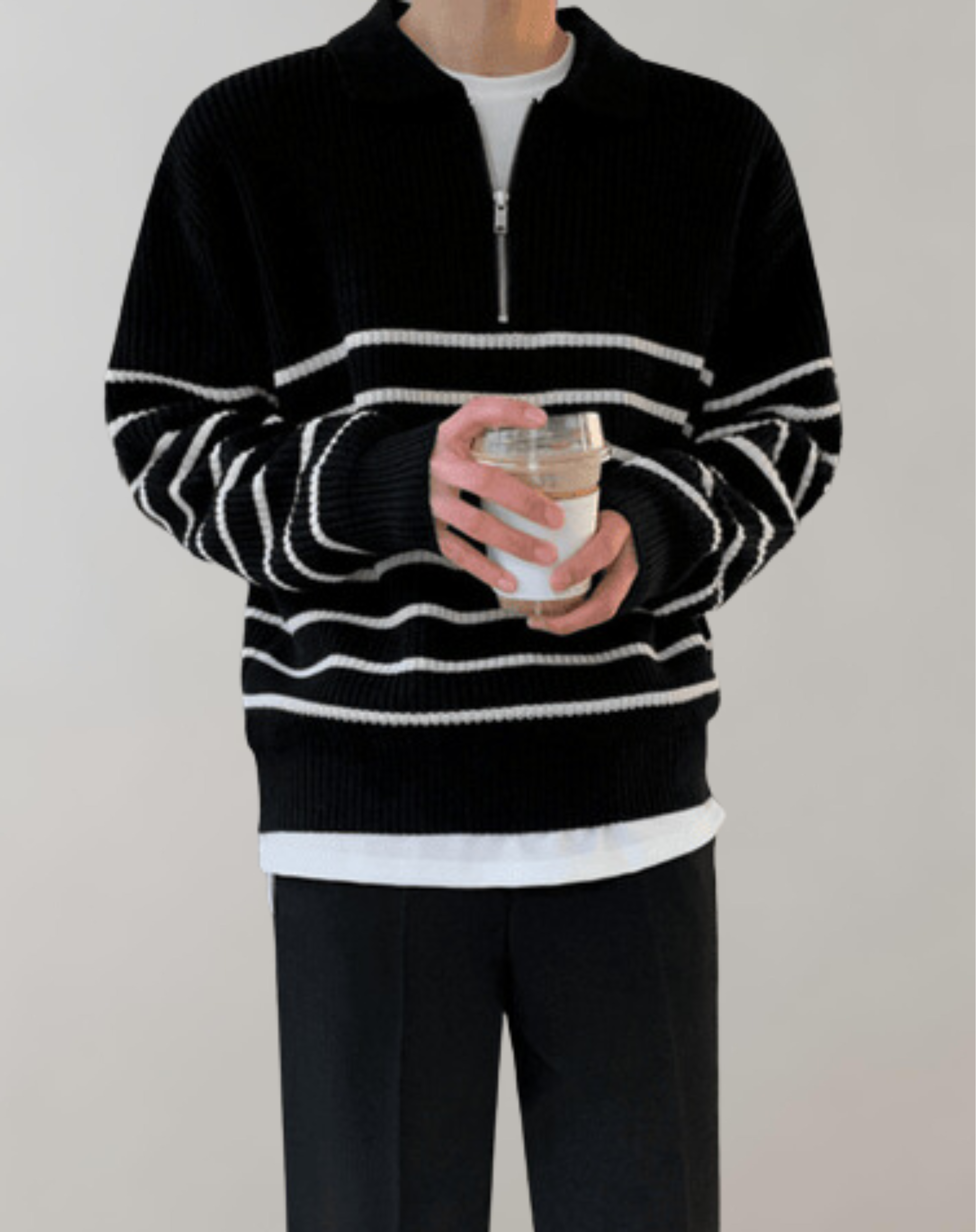 Lori - Striped Sweaters with Zip