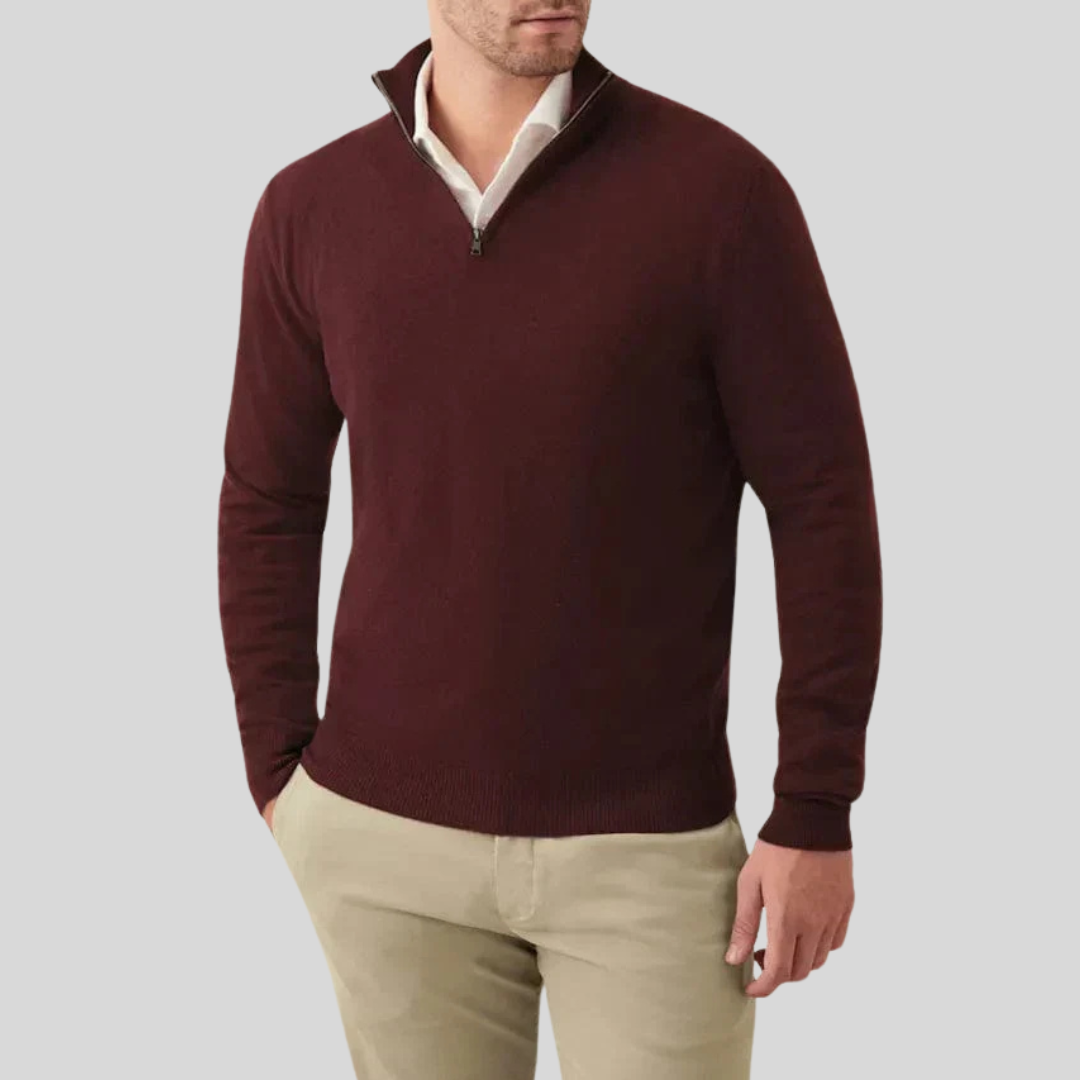 Stilvolle & Komfortable Herren-Half-Zip Pullover für Elegante Anlässe