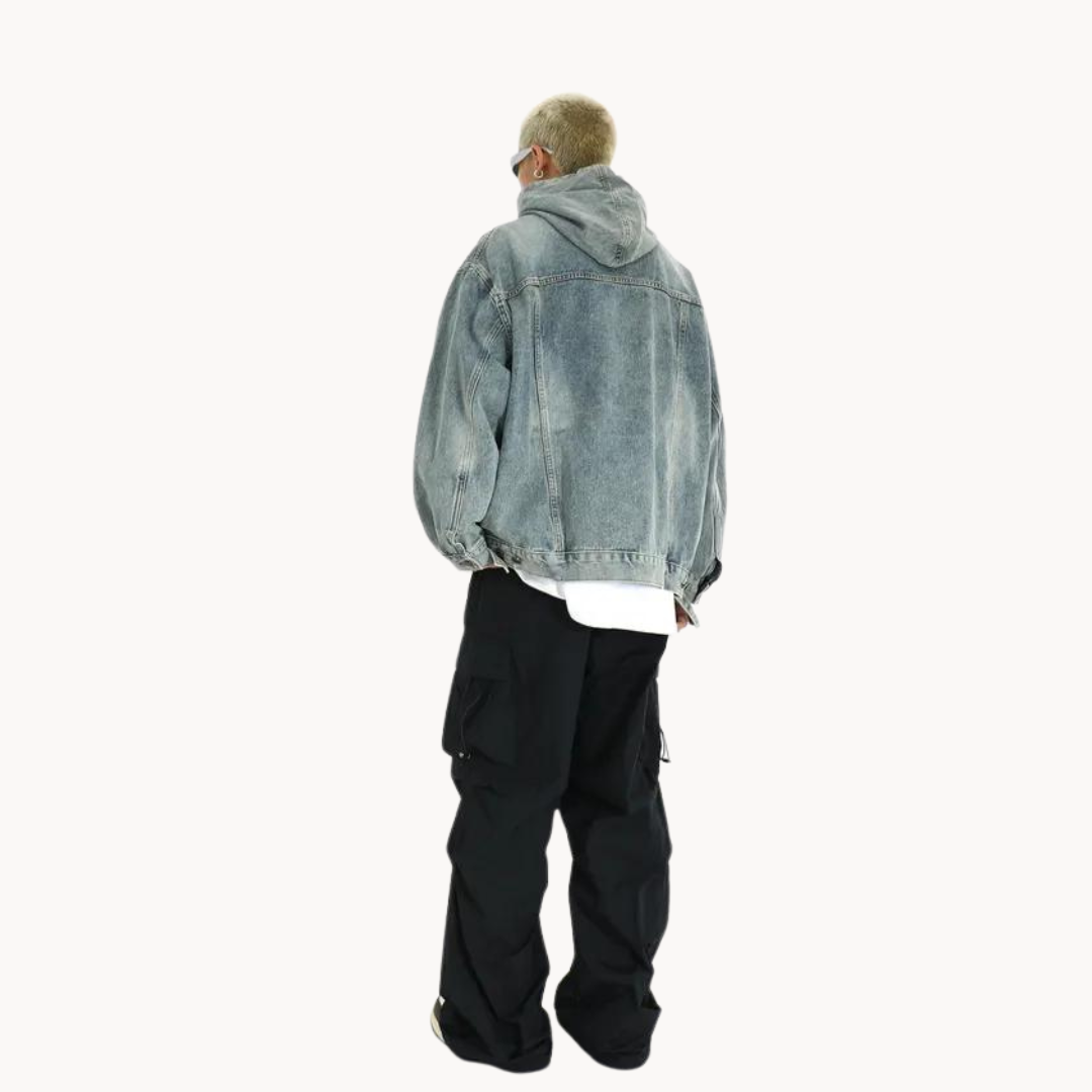 Mikhail | Urban Denim Kapuzenpullover im Vintage-Stil - Stilvolle Alltagsmode