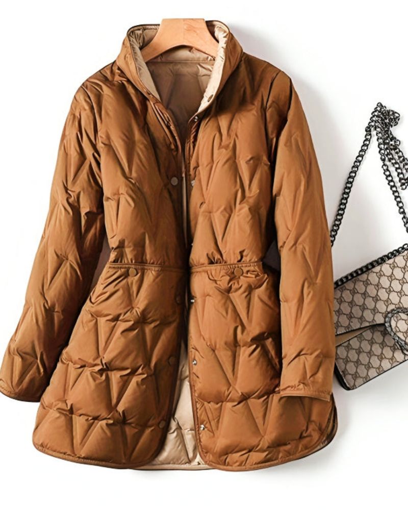 Novalie | Elegante und gefütterte lange Winterjacke für Damen