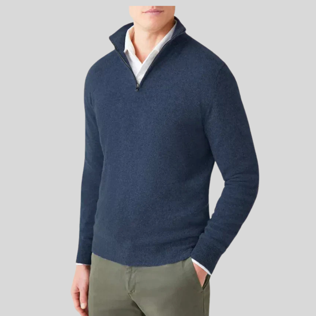 Stilvolle & Komfortable Herren-Half-Zip Pullover für Elegante Anlässe