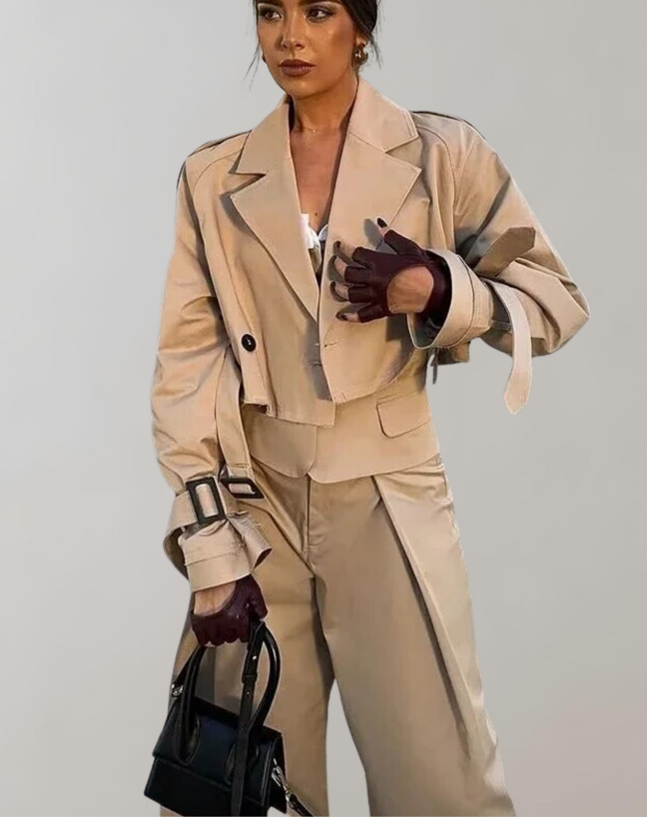 Saskia -  Herbstlicher  Trenchcoat  Ärmeln