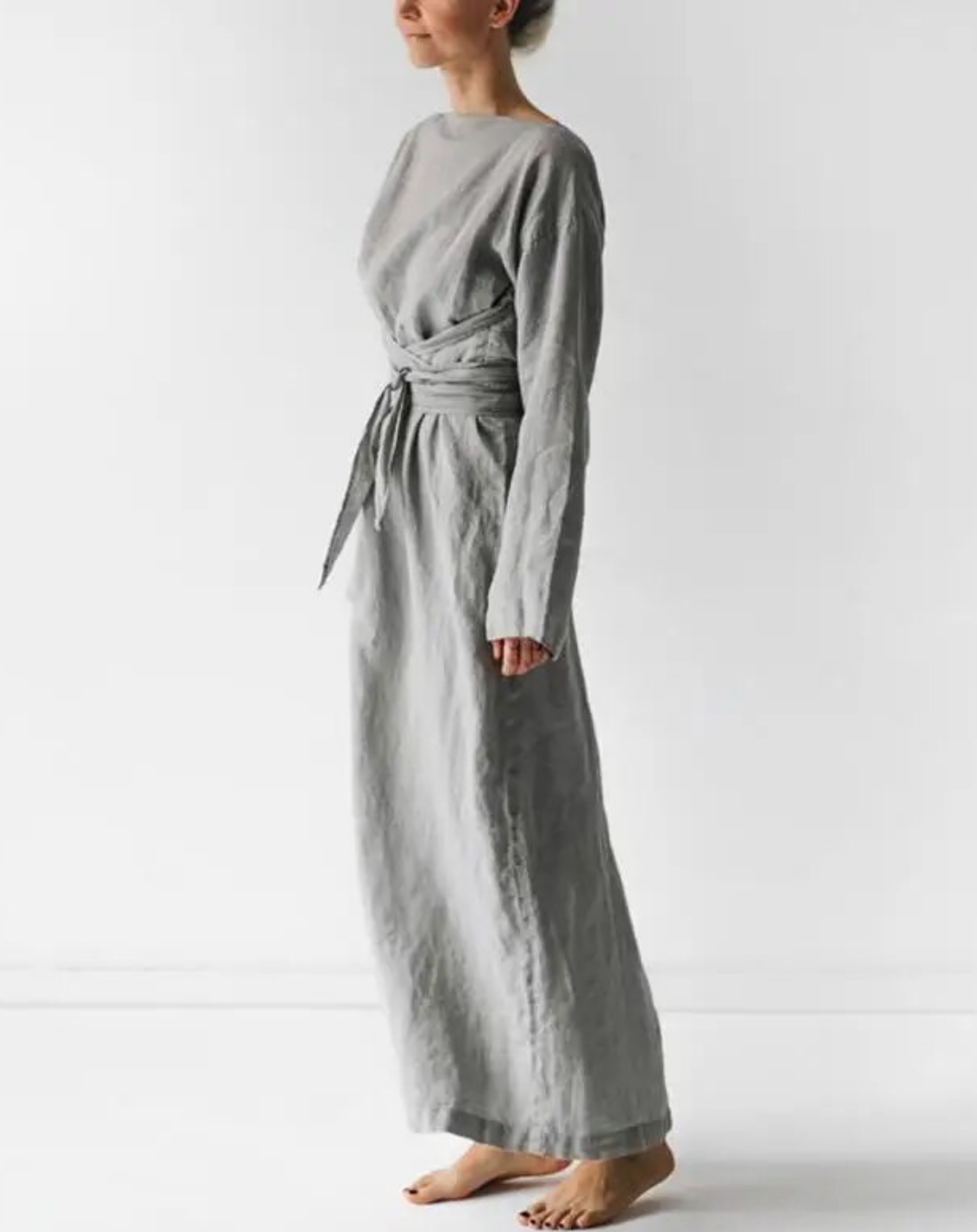 Claudia - Einfarbig  Split Maxi