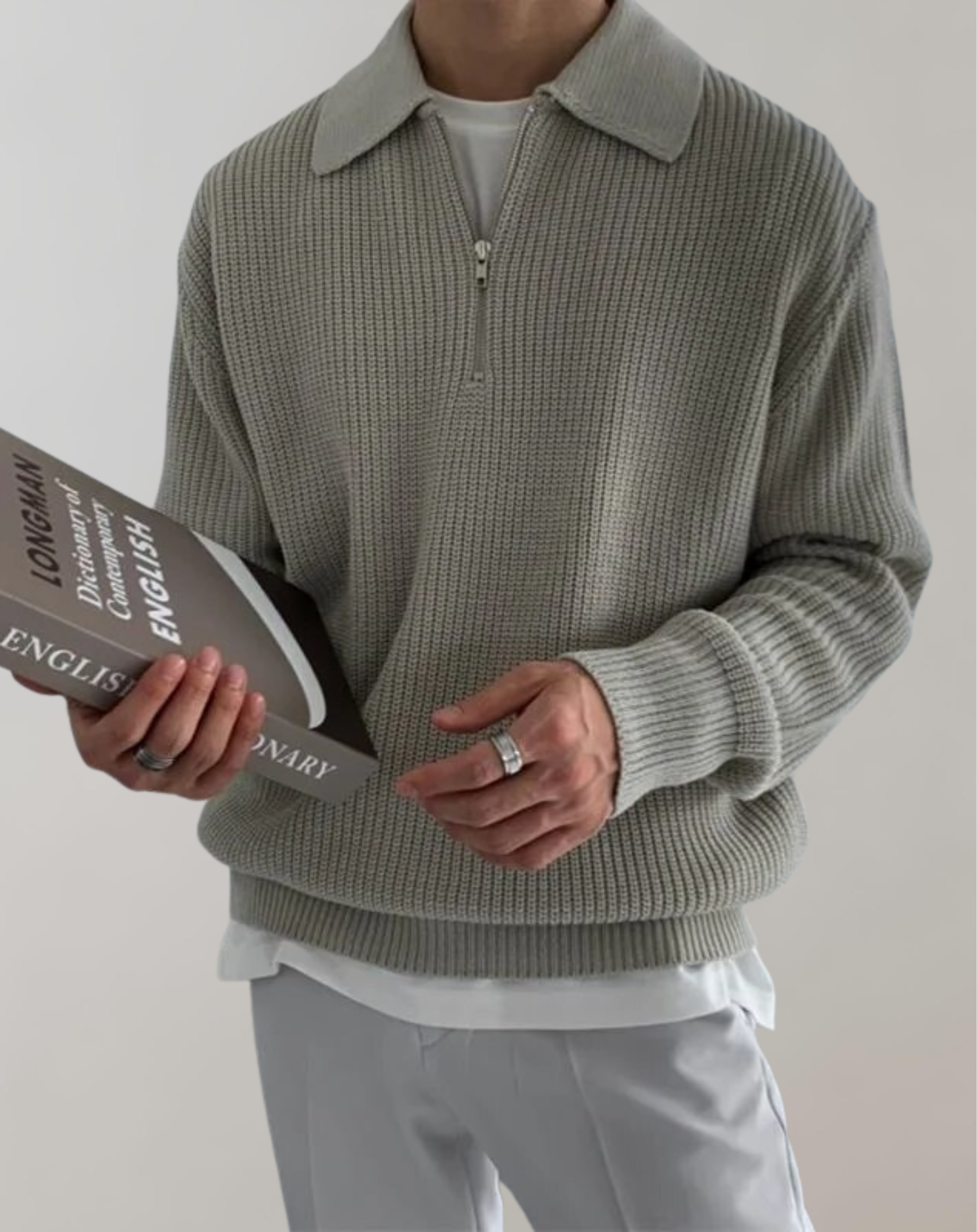 Brian - Männer Revers Pullover