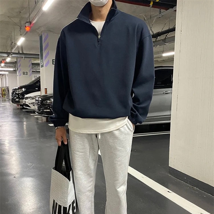 Fleece Sweatshirt mit Viertel-Reißverschluss für ultimativen Komfort